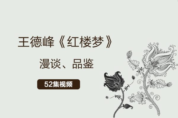王德峰-紅樓夢(mèng)漫談品鑒合集（52集視頻）