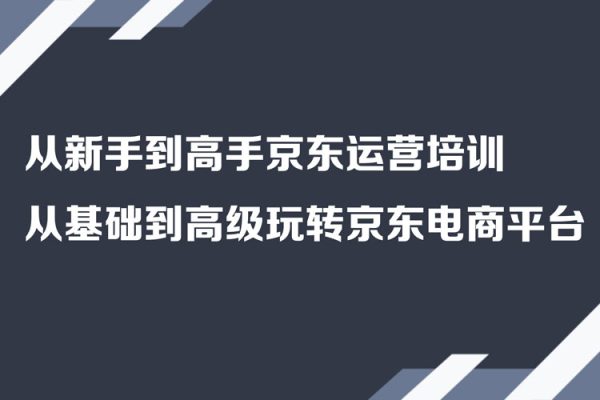 從新手到高手京東運(yùn)營(yíng)培訓(xùn)，從基礎(chǔ)到高級(jí)玩轉(zhuǎn)京東電商平臺(tái)