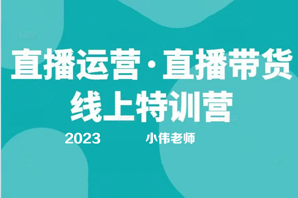 2023小韋老師直播帶貨運營線上教學(xué)課程