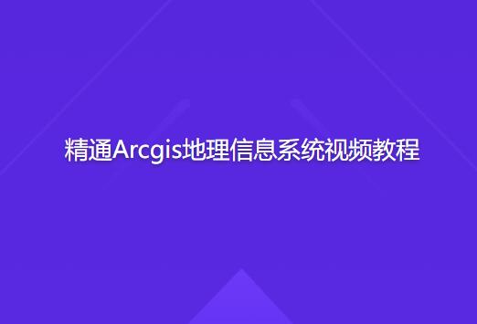 精通Arcgis地理信息系統(tǒng)視頻教程