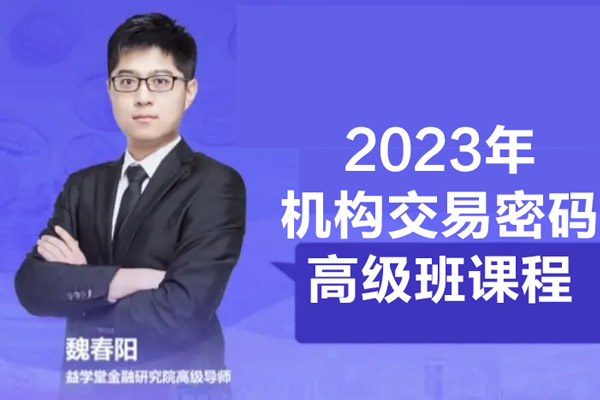 魏春陽-2023年機構(gòu)交易密碼高級班課程