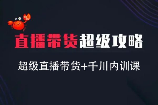 超級(jí)直播帶貨+千川內(nèi)訓(xùn)課，輕松獲取流量，直播帶貨變現(xiàn)
