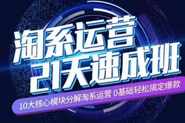 淘系運(yùn)營(yíng)21天速成班2023年12月完整版，10大核心模塊分解淘系運(yùn)營(yíng)，0基礎(chǔ)輕松搞定爆款