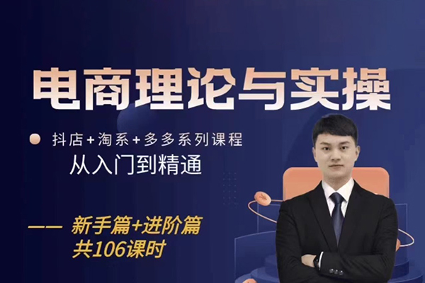 電商理論與實操從入門到精通，抖店+淘系+多多：新手+進階