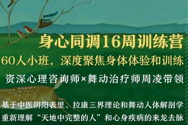 周凌：身心同調16周訓練營丨整合中醫、舞動與拉康，賦能心理咨詢與自我照顧