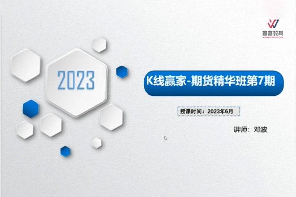 鄧波2023年6月 三維量化 K線(xiàn)贏家期貨精華班第7期