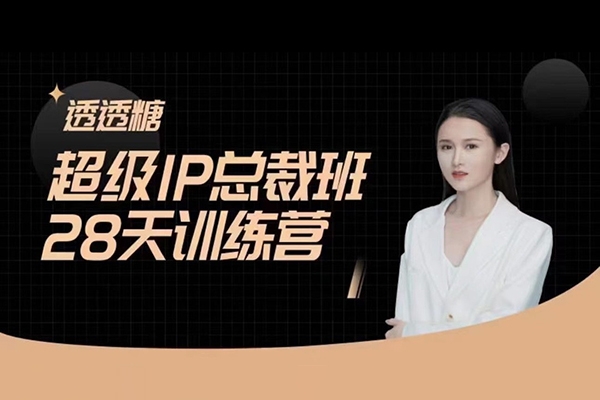 透透糖·超級IP總裁班28天訓(xùn)練營