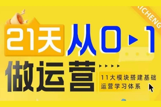 21天從0-1做運營，11大維度搭建基礎電商運營