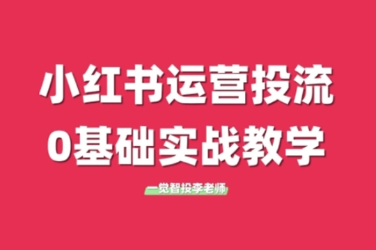 李老師小紅書運(yùn)營投流，小紅書廣告投放從0到1的實(shí)戰(zhàn)課，學(xué)完即可開始投放