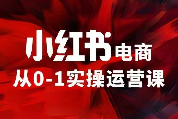 小紅書(shū)電商運(yùn)營(yíng)，小紅書(shū)陪跑訓(xùn)練營(yíng)，從6大維度帶你0基礎(chǔ)小白，從入門(mén)到精通