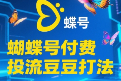 漁財老師·2025蝴蝶號付費投流豆豆打法，助新手快速掌握付費流量撬動自然流的核心玩法