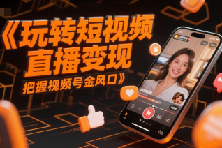 玩轉(zhuǎn)短視頻直播變現(xiàn)，把握視頻號金風口