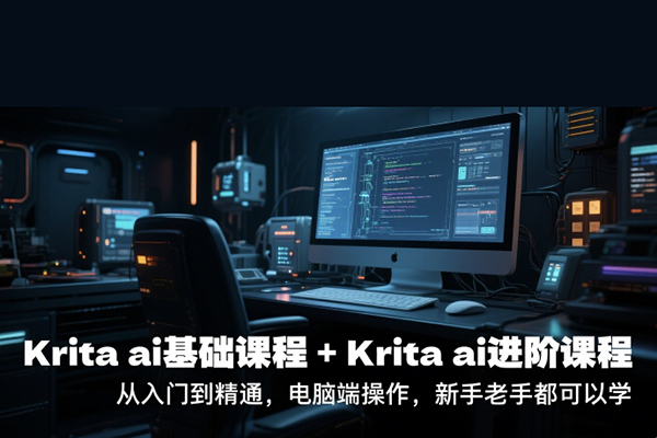 鬼鮫先生krita ai基礎(chǔ)課程+Krita ai進階課程，從入門到精通，電腦端操作，新手老手都可以學