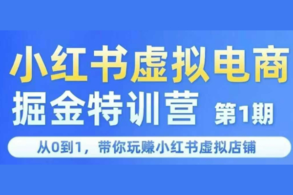 鋒聲小紅書虛擬電商掘金特訓營第1期，從0到1，帶你玩轉小紅書虛擬店鋪