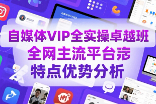自媒體VIP全實(shí)操卓越班，全網(wǎng)主流平臺(tái)特點(diǎn)優(yōu)勢(shì)分析