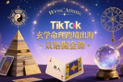 TikTok玄學(xué)命理跨境出海雙語掘金課，手把手教你用命理知識精準(zhǔn)直擊海外用戶痛點(diǎn)